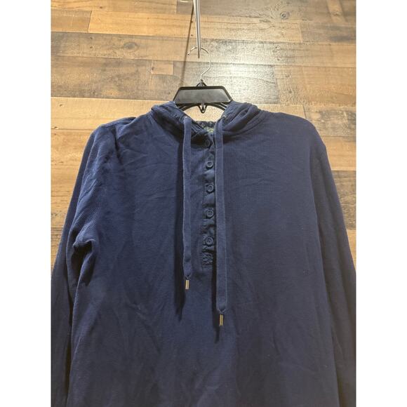 Ralph Lauren Women’s Hooded Long Sleeve Shirt – Navy Blue – Size Large - Picture 3 of 9